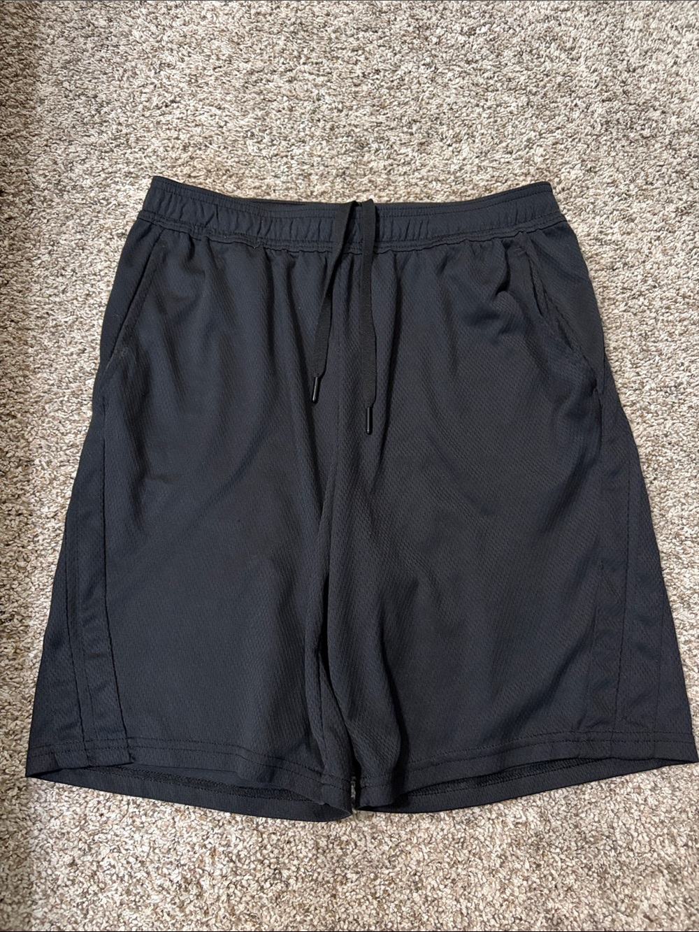 all in motion Black Athletic Mesh Shorts with Drawcord